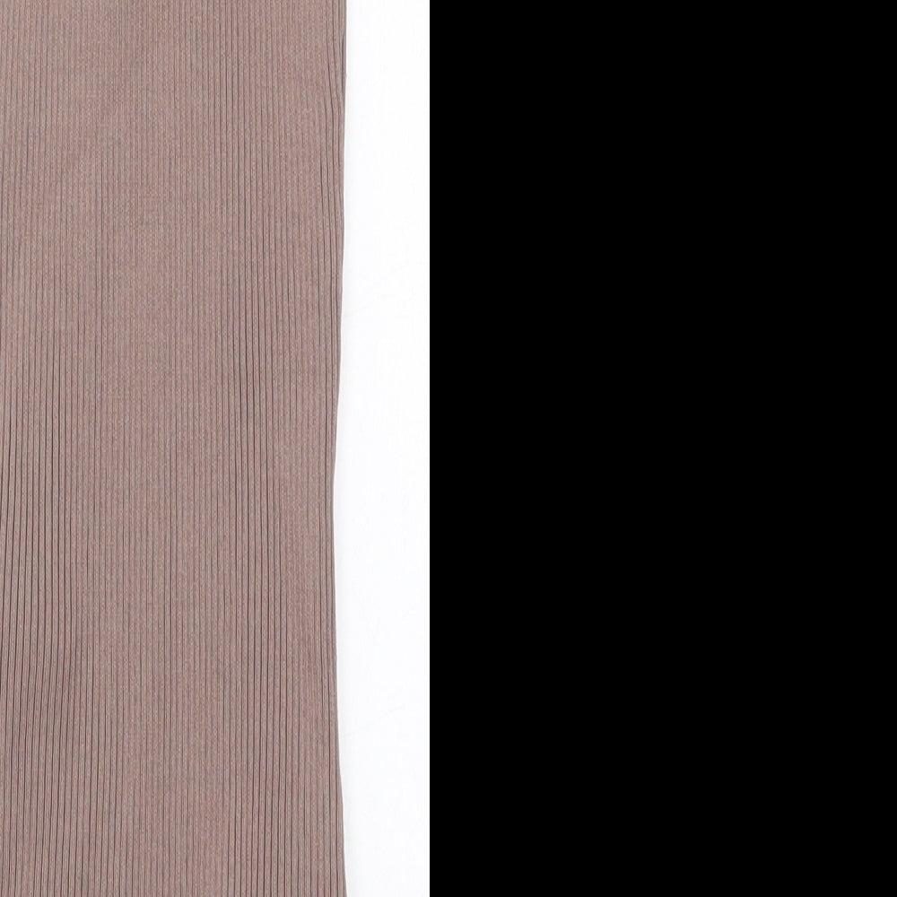 Misspap Womens Brown  Viscose Bodysuit One-Piece Size 10  Button