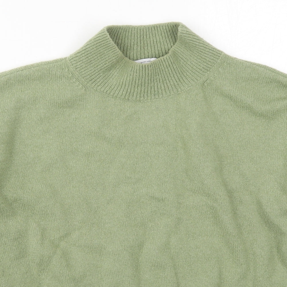 & Other Stories Womens Green Mock Neck  Acrylic Pullover Jumper Size S