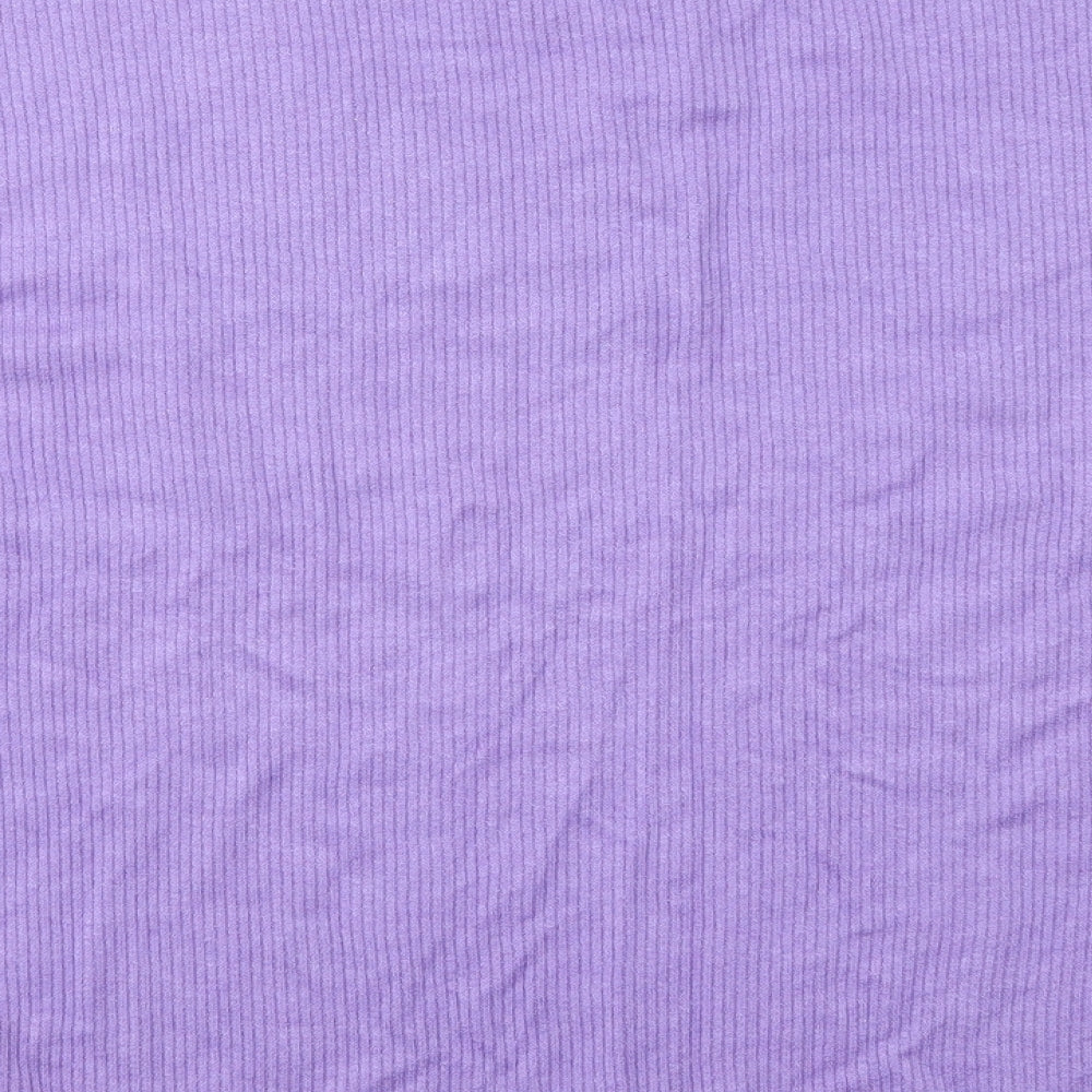 Alexara Womens Purple Round Neck  Viscose Pullover Jumper Size L