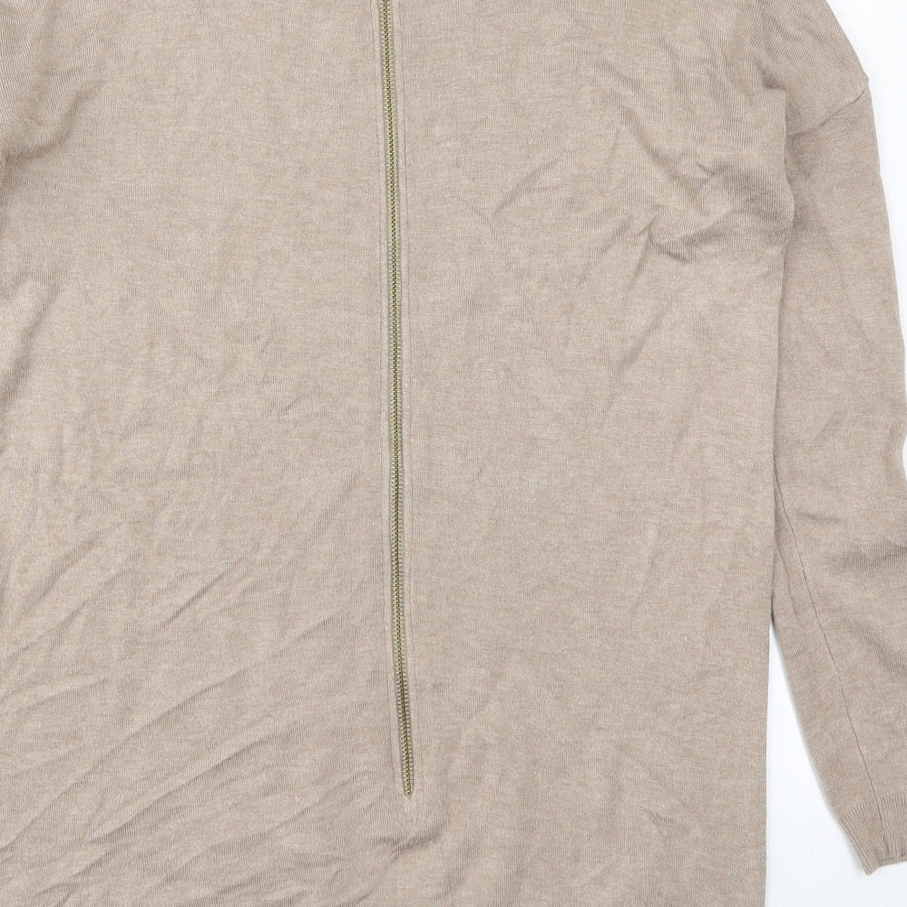 Atmosphere Womens Beige Boat Neck  Viscose Pullover Jumper Size XS