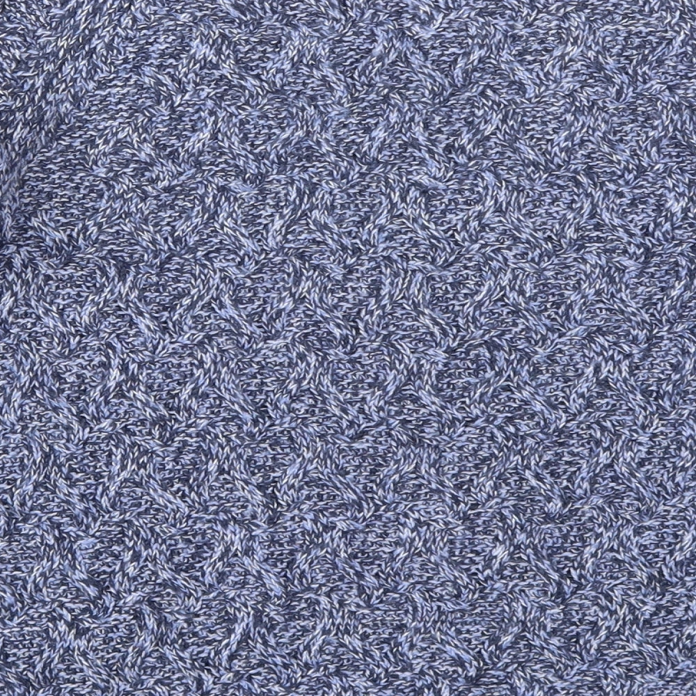 Marks and Spencer Womens Blue Round Neck  Acrylic Pullover Jumper Size 10