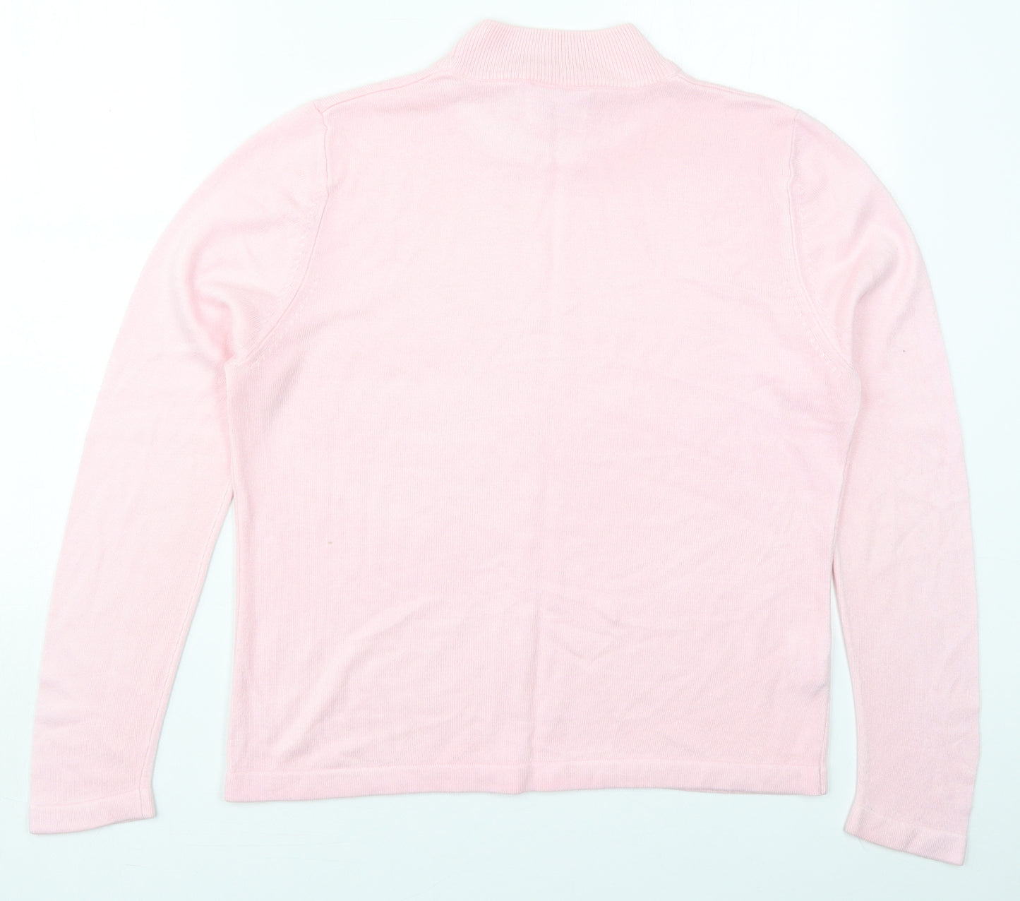 Papaya Womens Pink Crew Neck  Acrylic Pullover Jumper Size 14