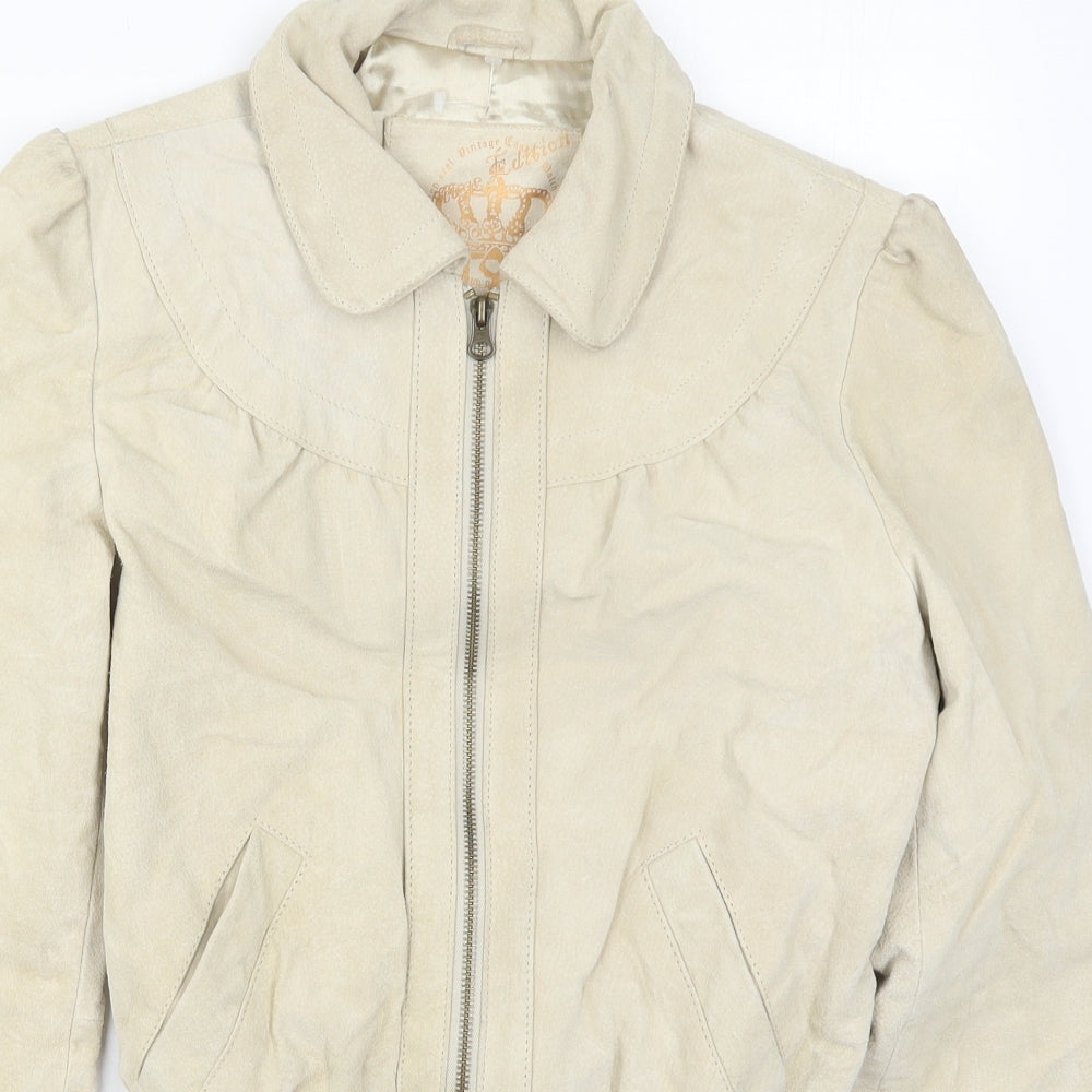 New Look Womens Beige   Jacket  Size 10  Zip