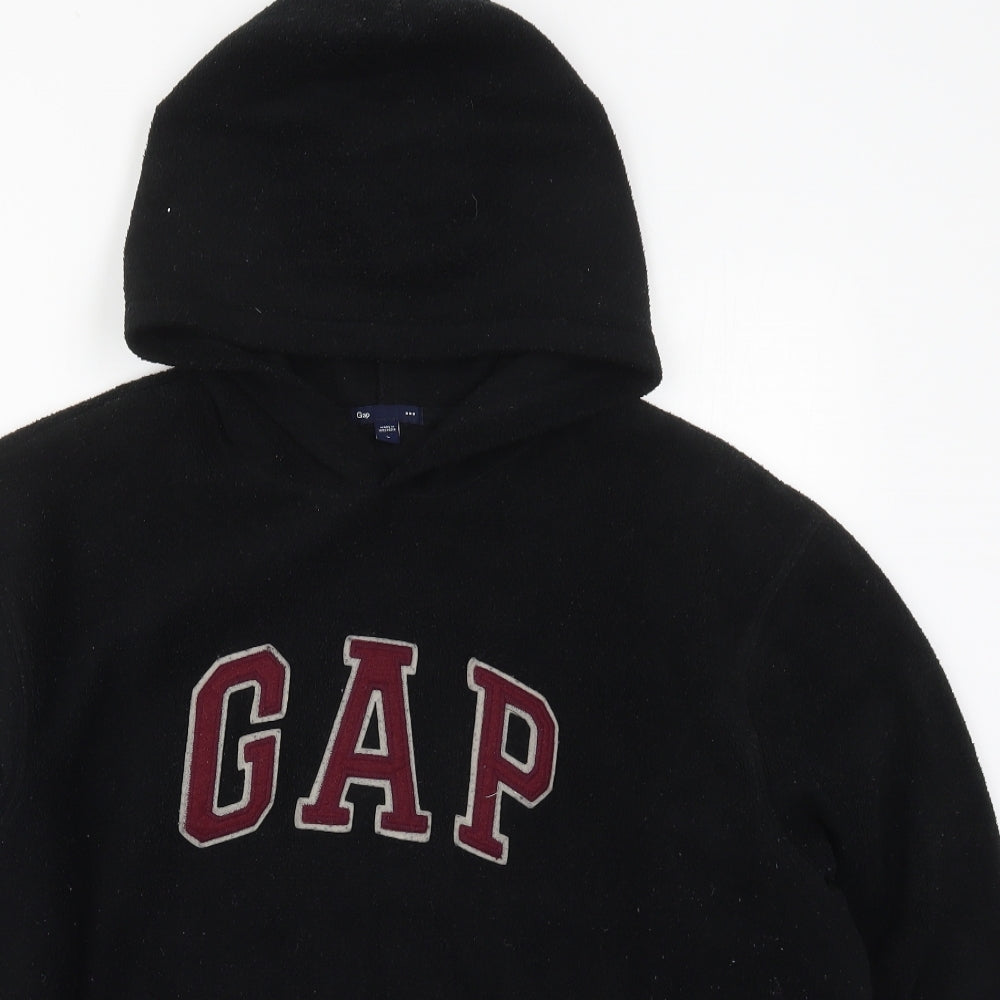 Gap Mens Black  Polyester Pullover Hoodie Size L