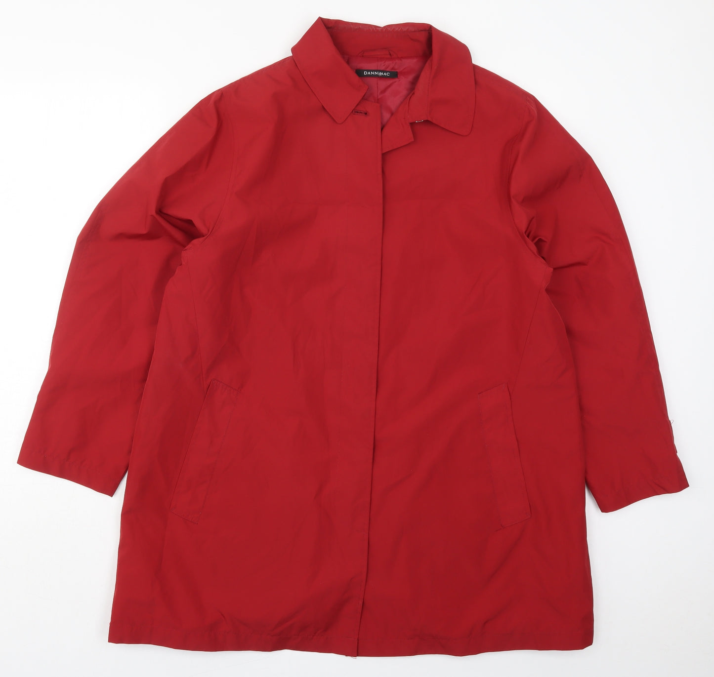 Dannimac Womens Red   Overcoat Coat Size M  Button