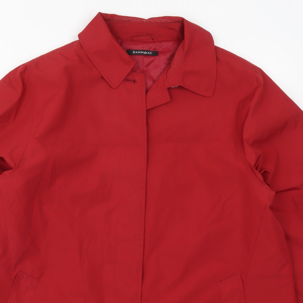 Dannimac Womens Red   Overcoat Coat Size M  Button
