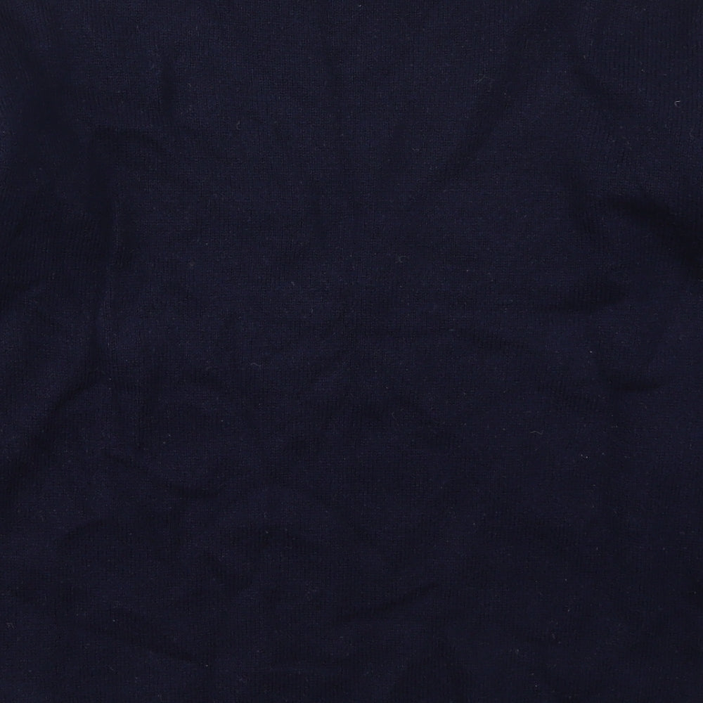 F&F Womens Blue Crew Neck Fair Isle Acrylic Pullover Jumper Size 10