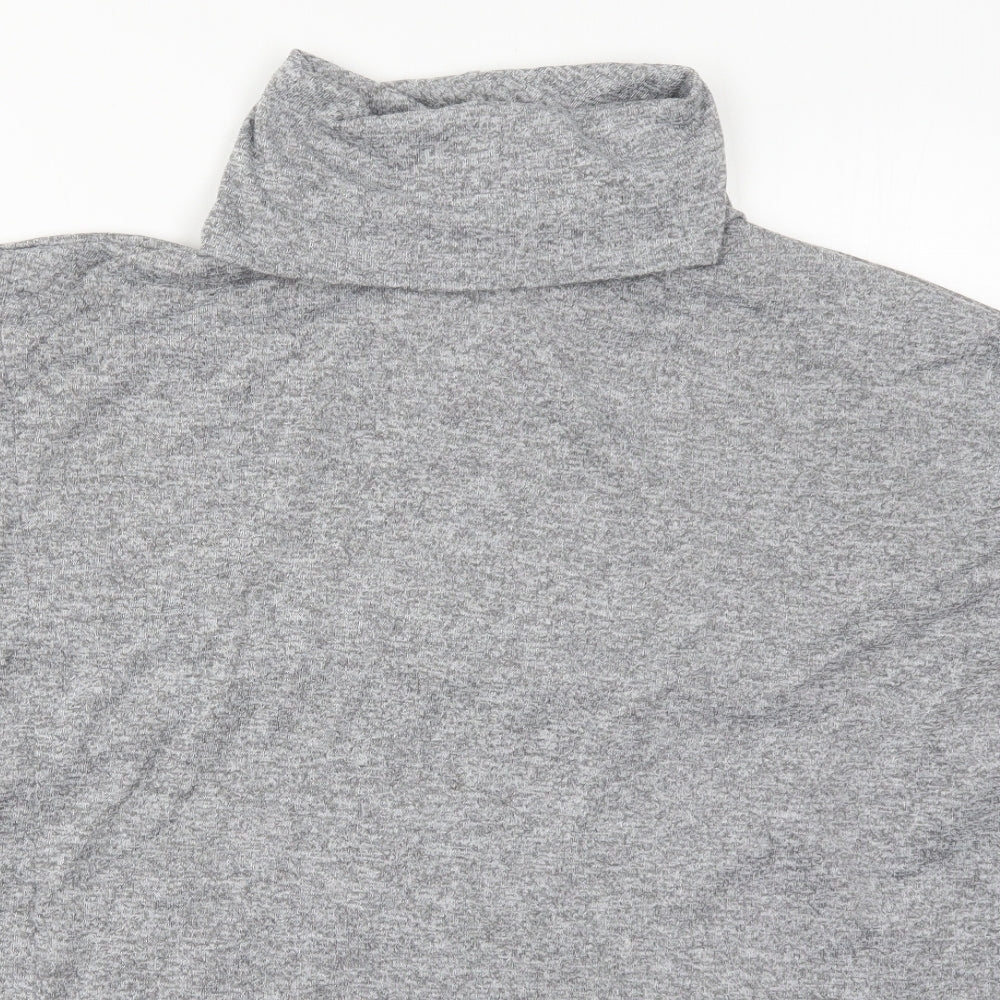 New Look Womens Grey Roll Neck  Polyester Pullover Jumper Size M