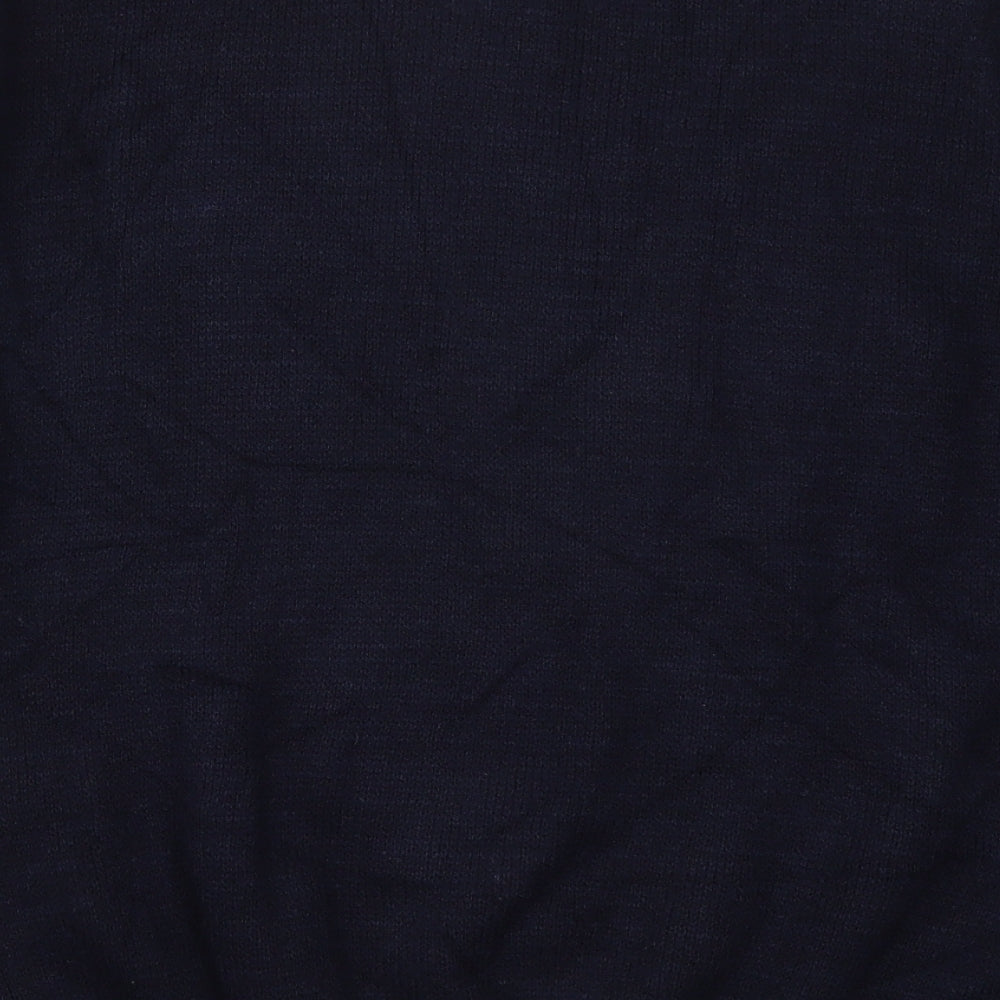 Nico Mens Blue Crew Neck  Acrylic Pullover Jumper Size XL   - Cityscape Music