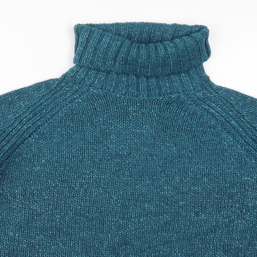 Marks and Spencer Womens Black Roll Neck  Acrylic Pullover Jumper Size 18