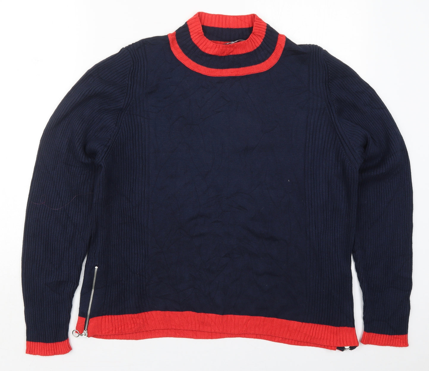 Marks and Spencer Womens Blue Crew Neck  Viscose Pullover Jumper Size 20