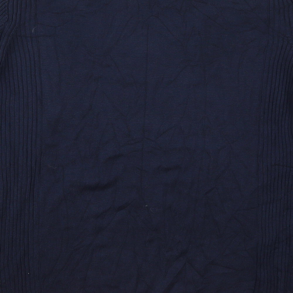 Marks and Spencer Womens Blue Crew Neck  Viscose Pullover Jumper Size 20