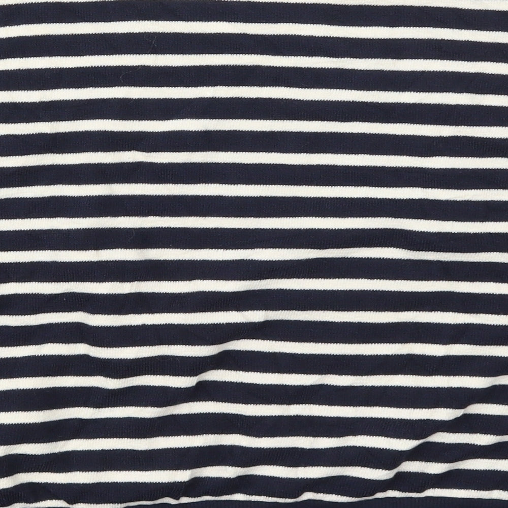 Primark Womens Blue Striped Polyester Pullover Sweatshirt Size 10  Pullover