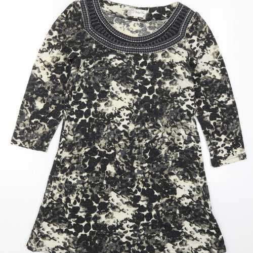 Vouley Vous Womens Beige  Acrylic Jumper Dress  Size S  Round Neck Pullover - Abstract