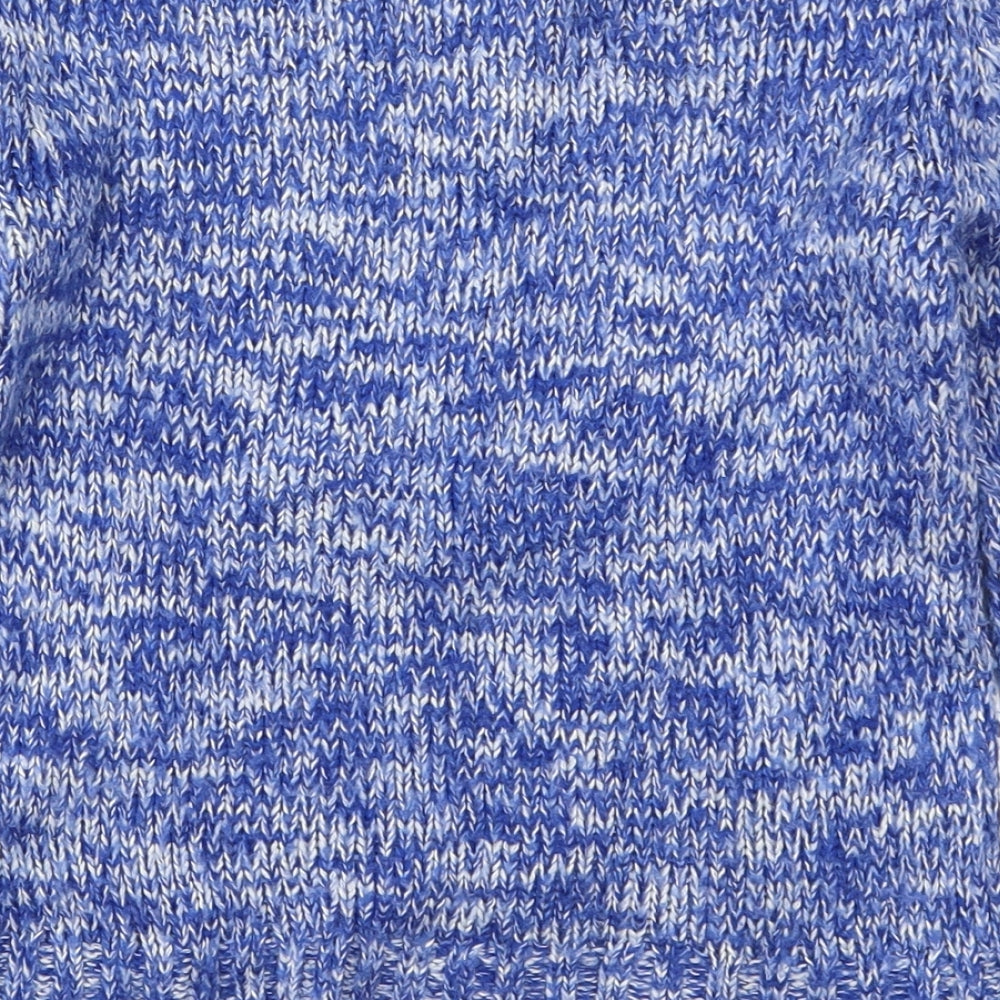 Blue Zoo Girls Blue Crew Neck  Acrylic Pullover Jumper Size 7-8 Years  Pullover - Heart