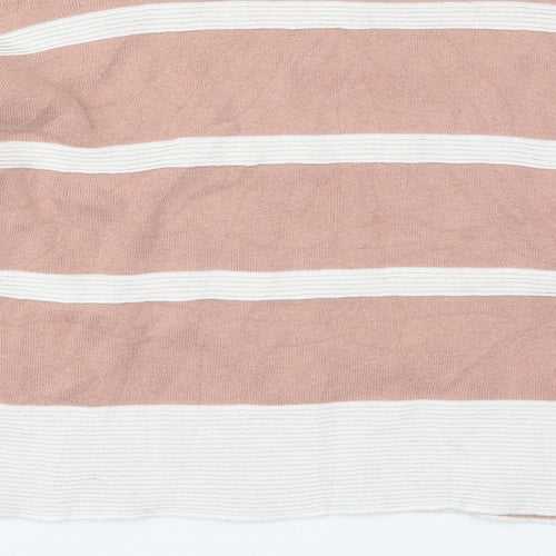 Atmosphere Womens Pink Crew Neck Striped Acrylic Pullover Jumper Size 14