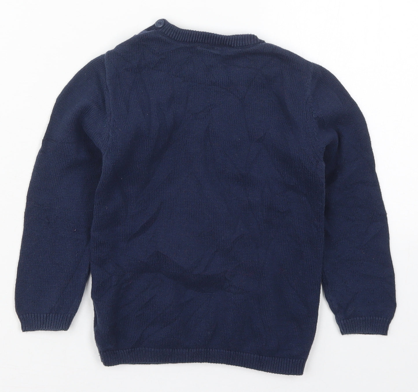 H&M Boys Blue Crew Neck  Cotton Pullover Jumper Size 2 Years  Pullover - Polar Bear