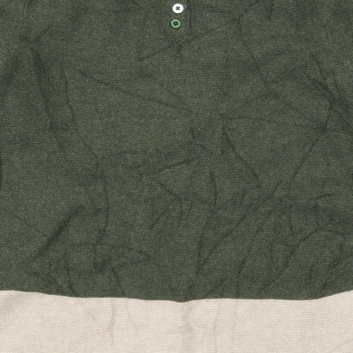 KEW Womens Green Crew Neck  Wool Pullover Jumper Size 14