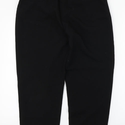 Zara Womens Black  Polyester Carrot Trousers Size S L26 in Regular Zip