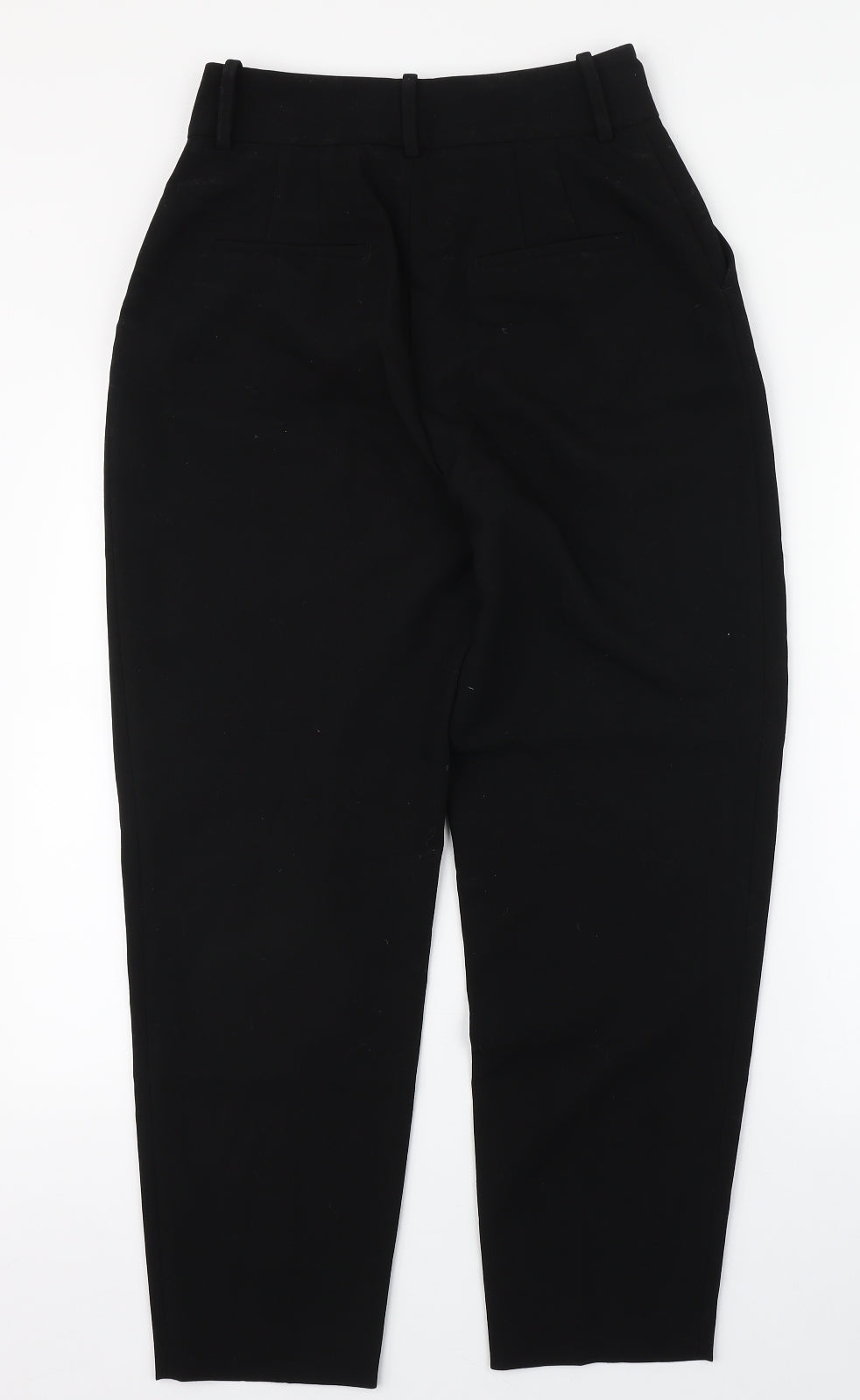 Zara Womens Black  Polyester Carrot Trousers Size S L26 in Regular Zip