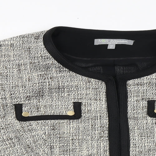 Marks and Spencer Womens Beige   Jacket Blazer Size 16  Hook & Eye