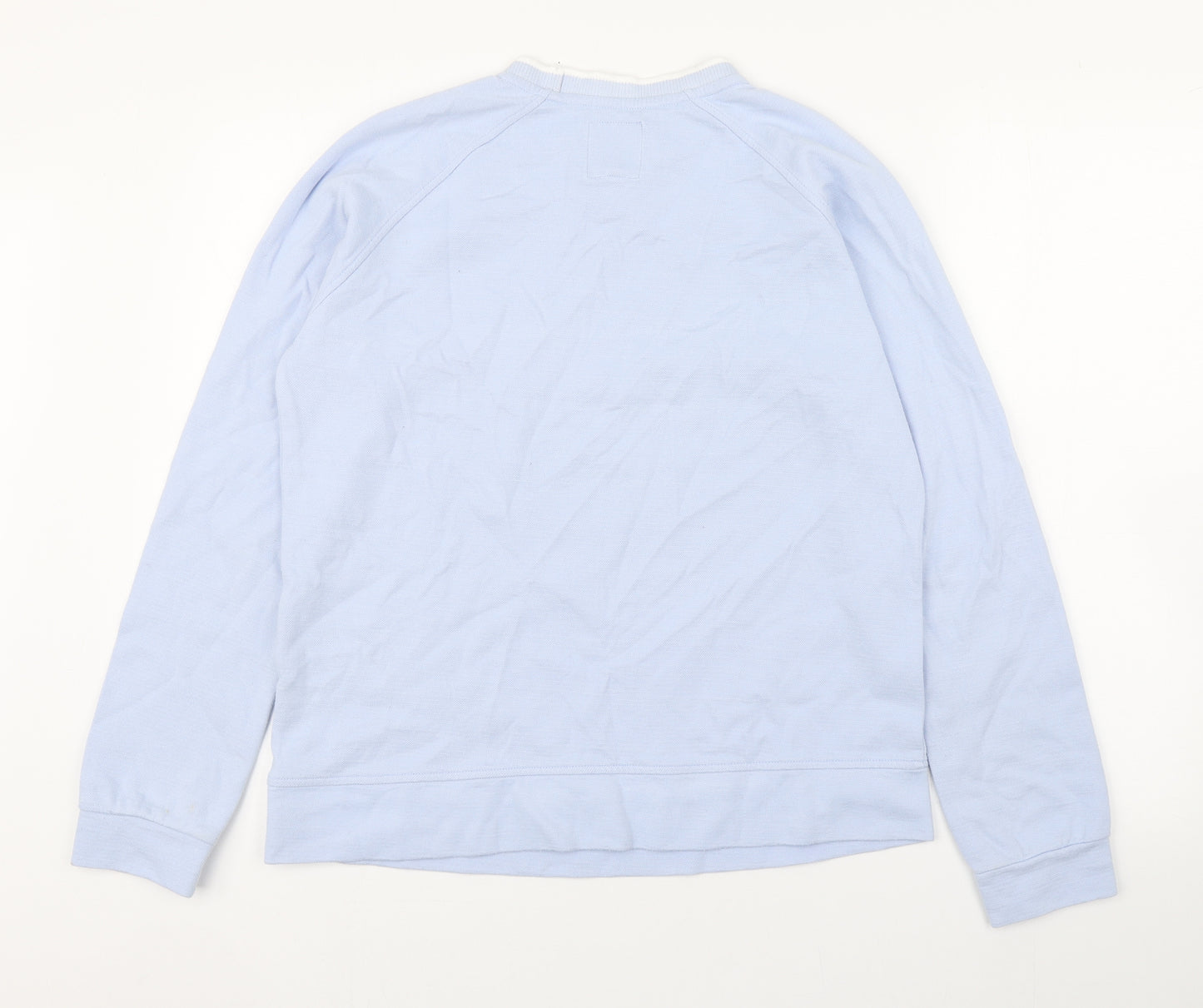 Crew Clothing Womens Blue Round Neck  Cotton Pullover Jumper Size 14