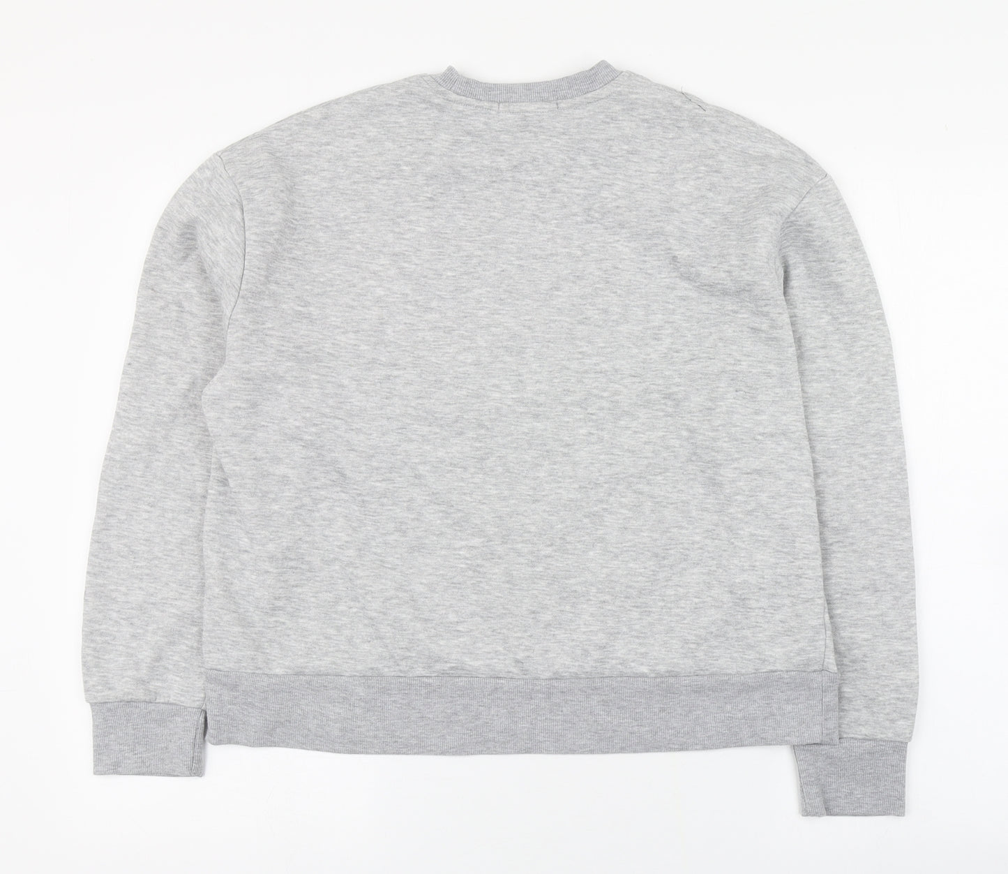 Primark Womens Grey Round Neck  Cotton Pullover Jumper Size S