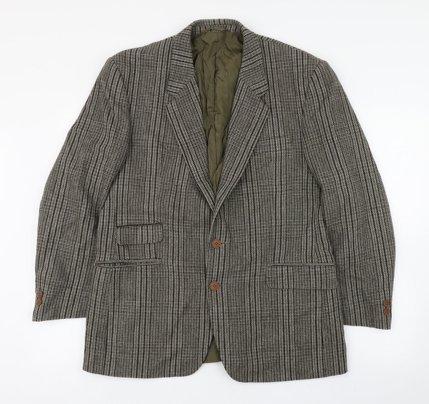 Skopes Mens Multicoloured Plaid Wool Jacket Suit Jacket Size XL