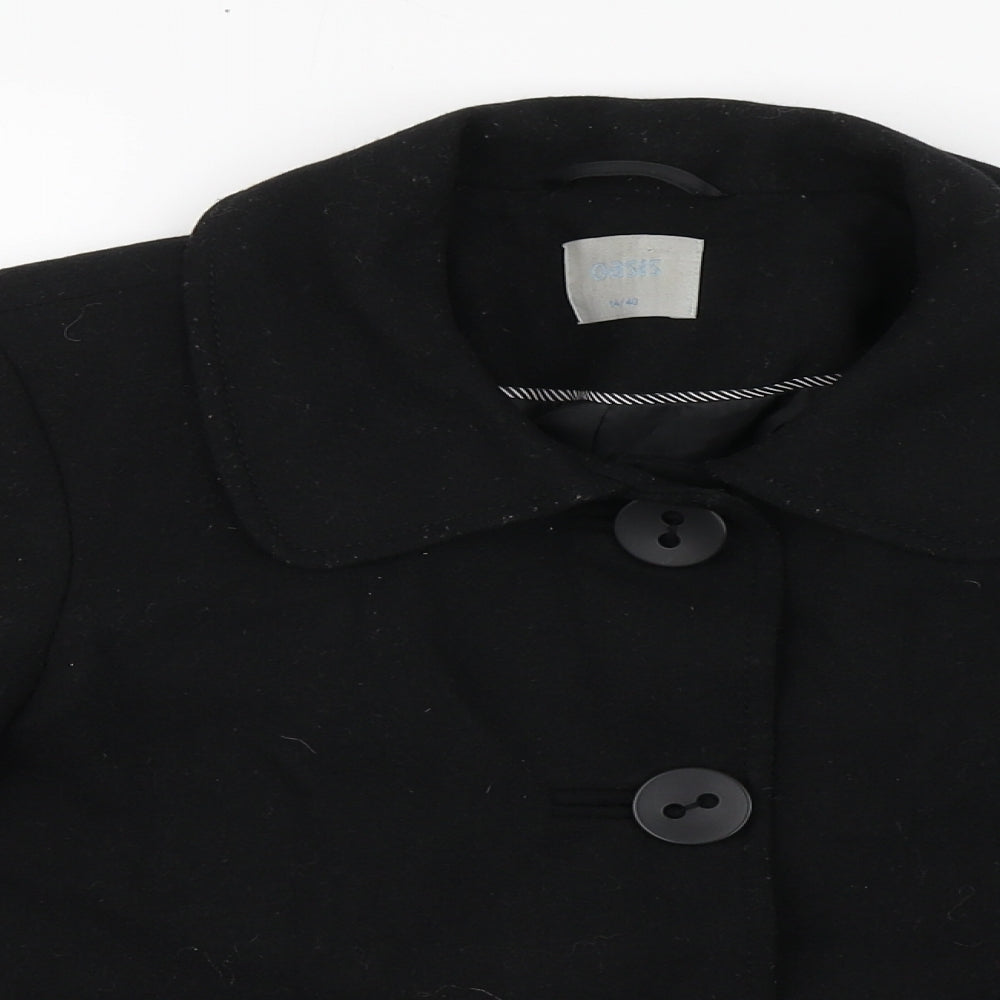 Oasis Womens Black   Jacket Blazer Size 14  Button