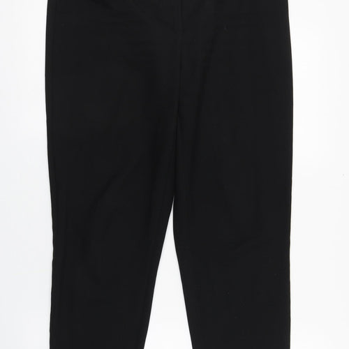 George Womens Black  Polyester Trousers  Size 12 L26 in Regular Zip
