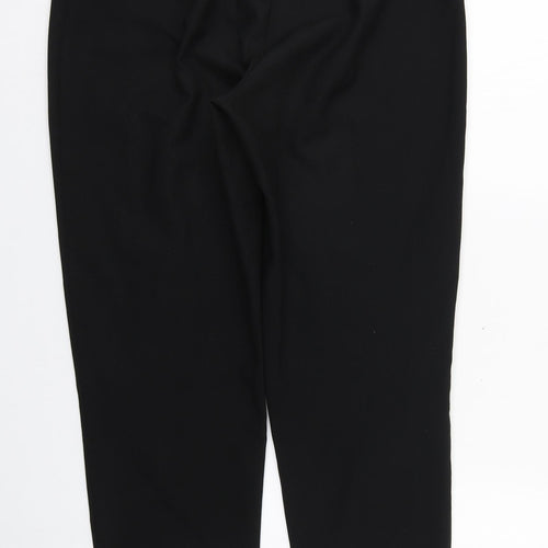 George Womens Black  Polyester Trousers  Size 12 L26 in Regular Zip