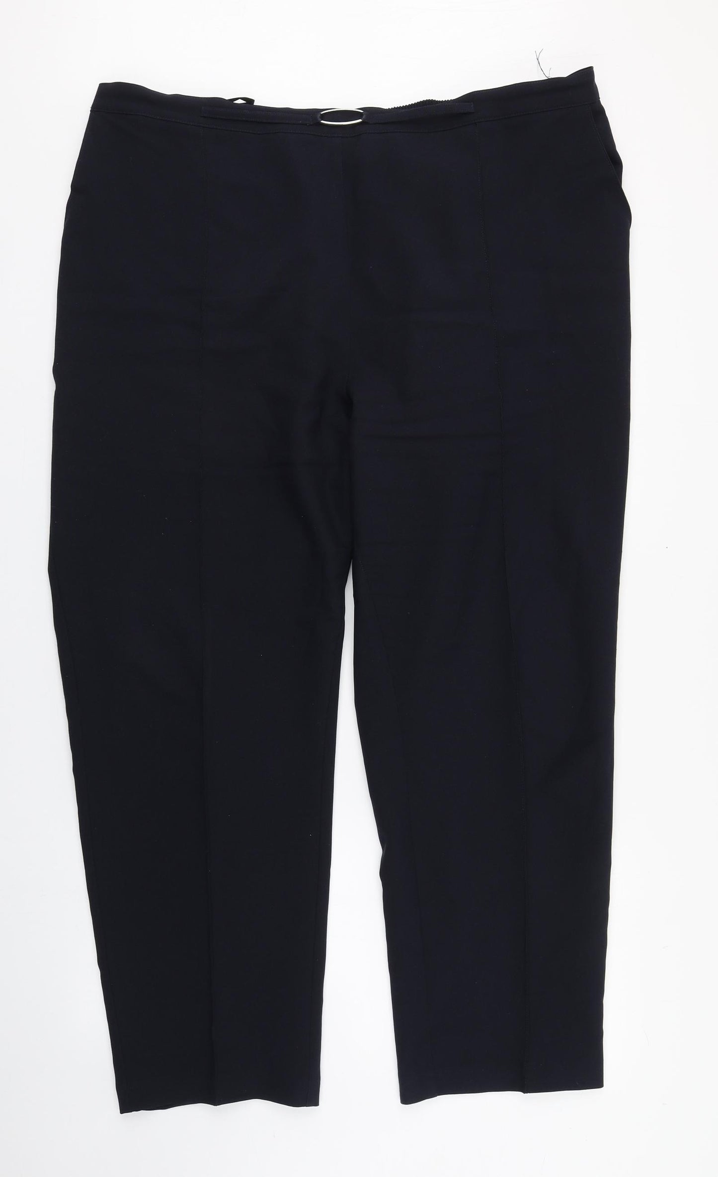 Slimma Womens Blue  Polyester Trousers  Size 22 L29 in Regular