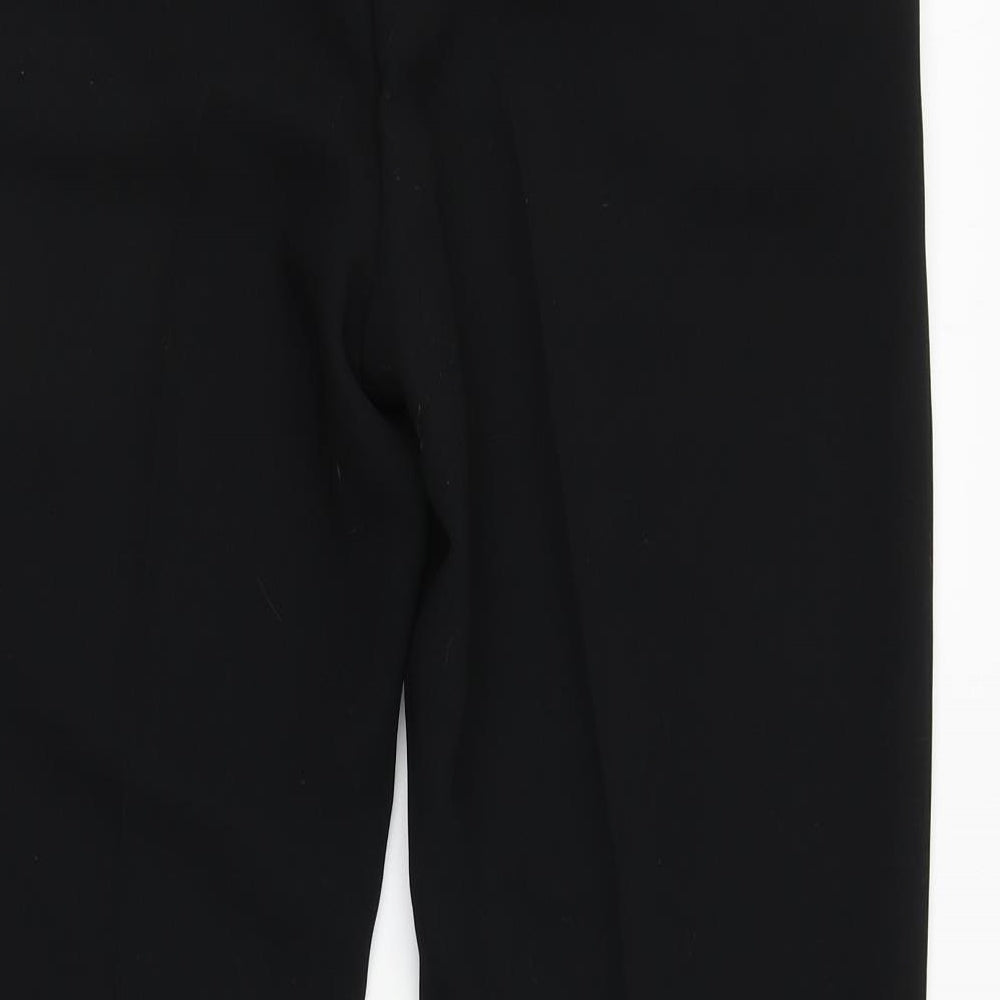 Marks and Spencer Womens Black  Polyester Trousers  Size 10 L25 in Regular Zip