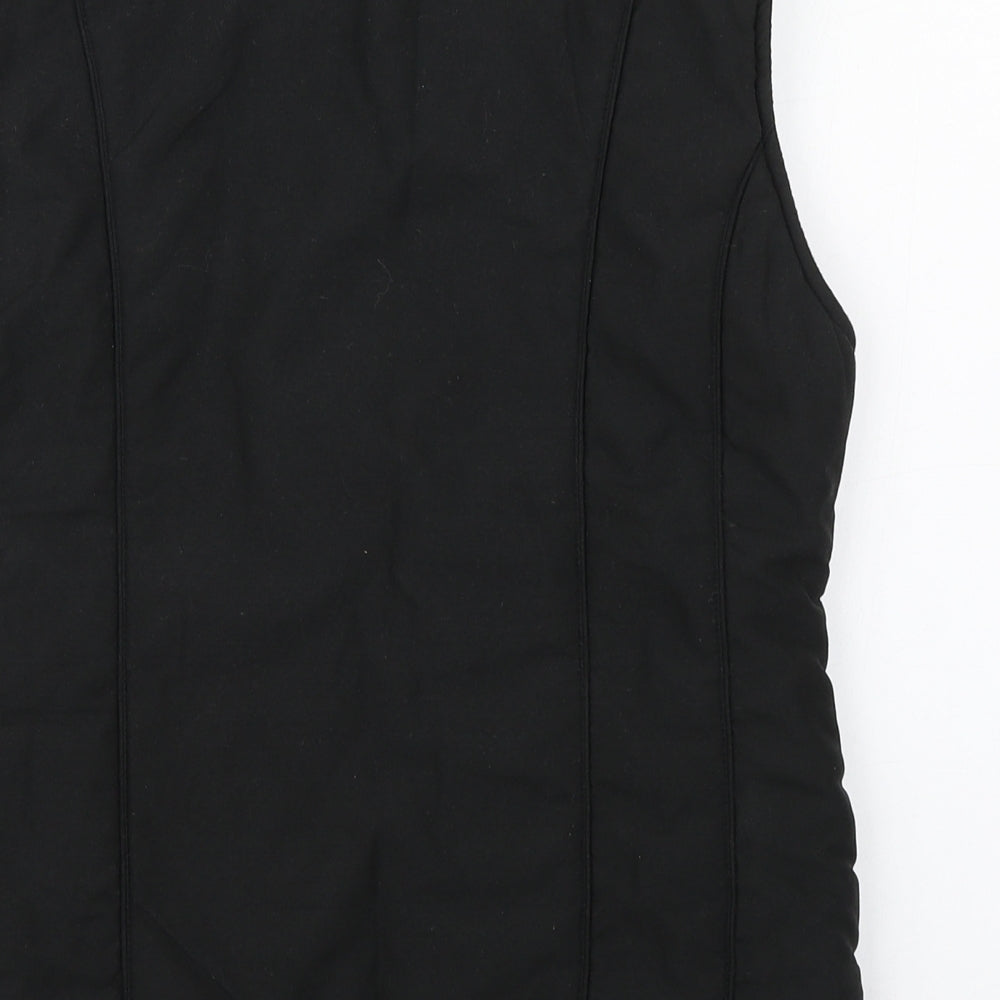 Pineapple Girls Black   Gilet Coat Size 13-14 Years  Zip