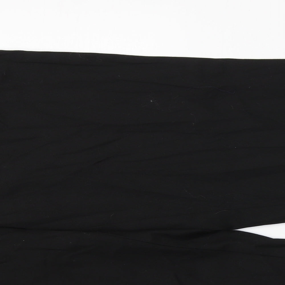 George Womens Black  Cotton Capri Trousers Size 16 L24 in Regular Zip - Cropped