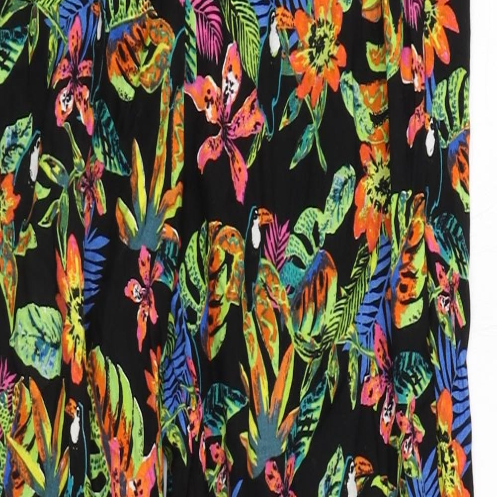 TU Womens Multicoloured Floral Viscose Bloomer Trousers Size 8 L29 in Regular