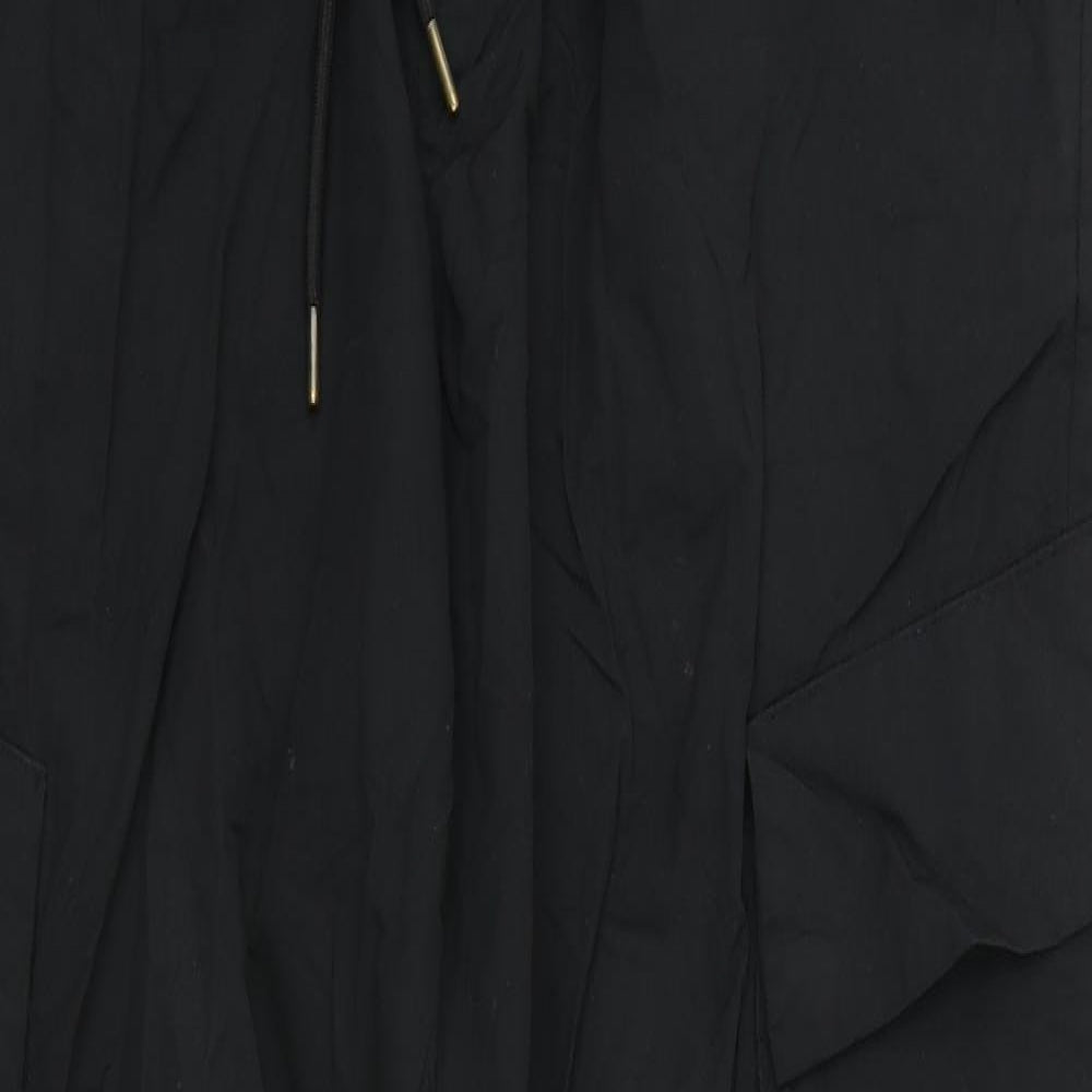 George Mens Black  Nylon Cargo Trousers Size L L30 in Regular