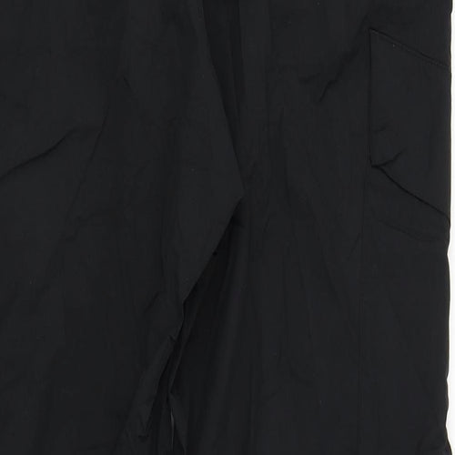 George Mens Black  Nylon Cargo Trousers Size L L30 in Regular