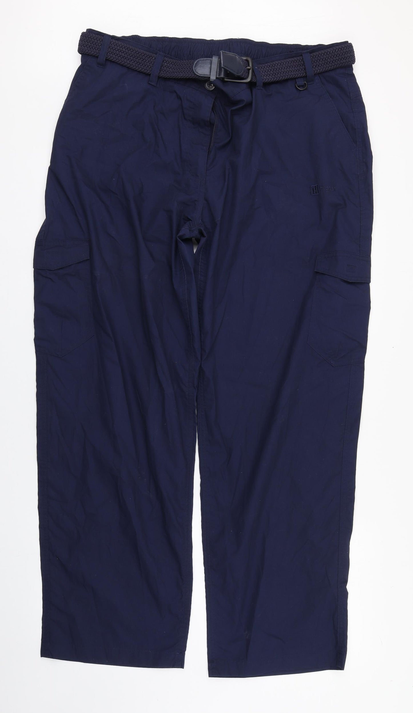 Hi Gear Womens Blue  Polyester Cargo Trousers Size 20 L30 in Regular Zip