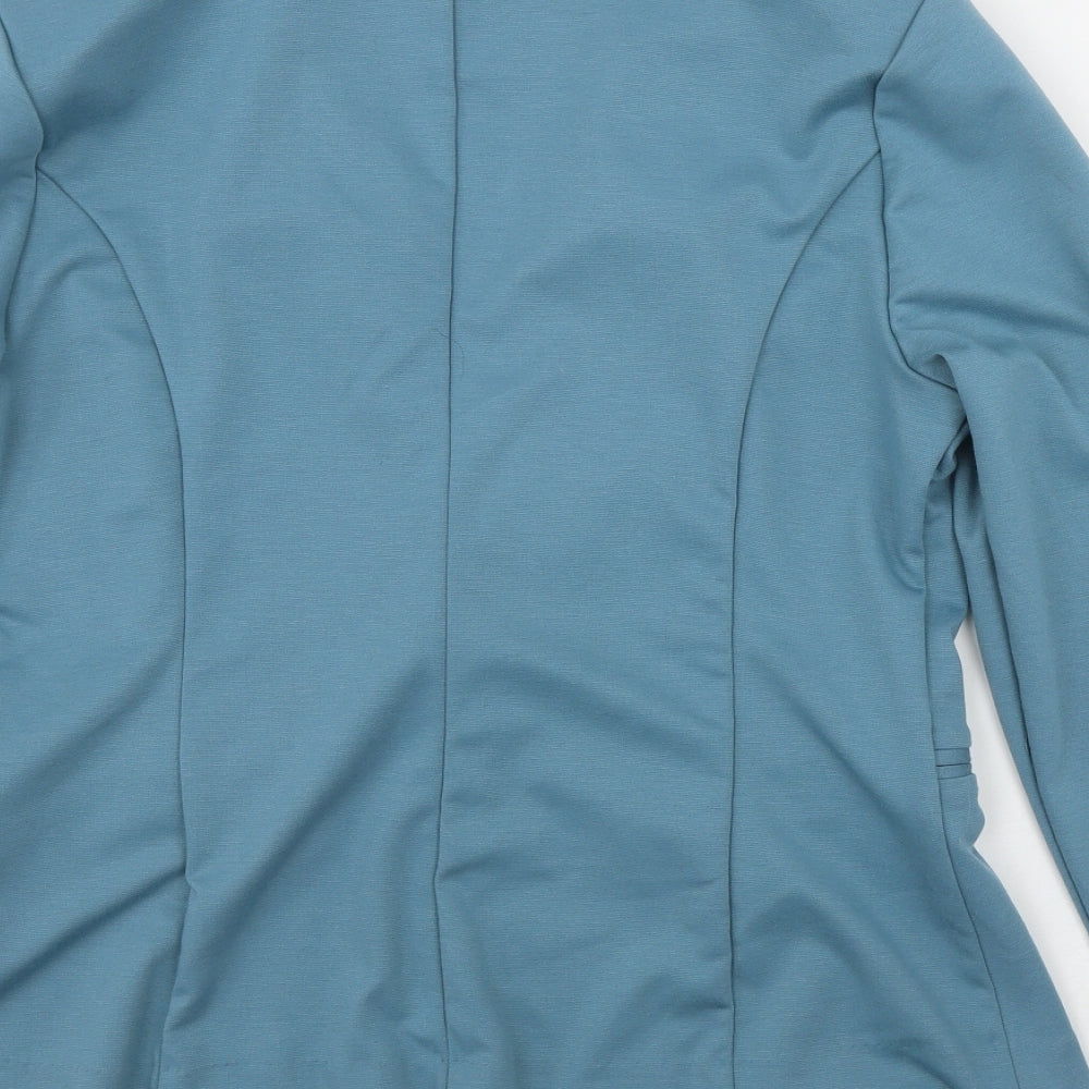 ICHI Womens Blue   Jacket Blazer Size XL  Button