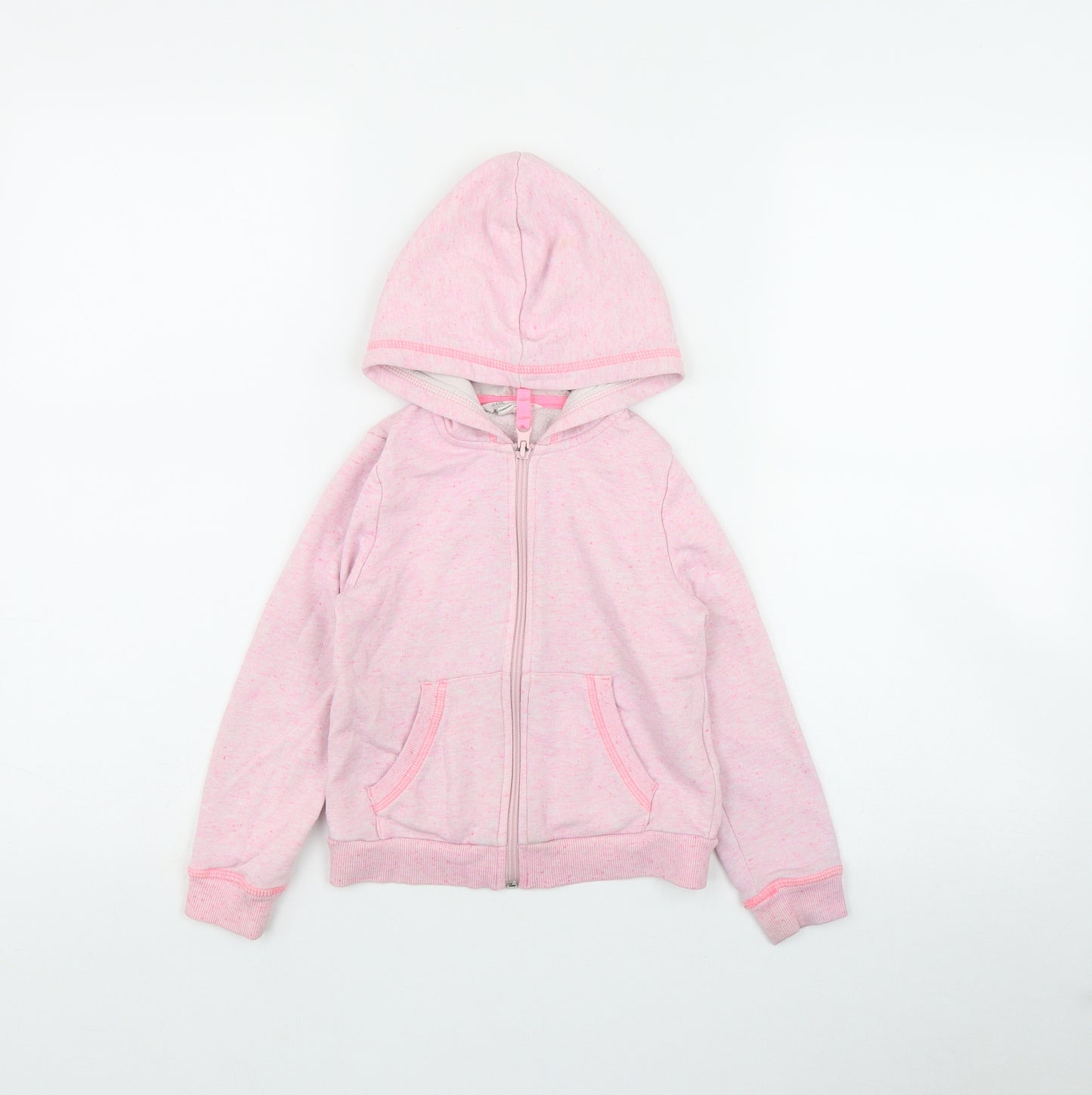 H&M Girls Pink  Cotton Full Zip Hoodie Size 4-5 Years  Zip