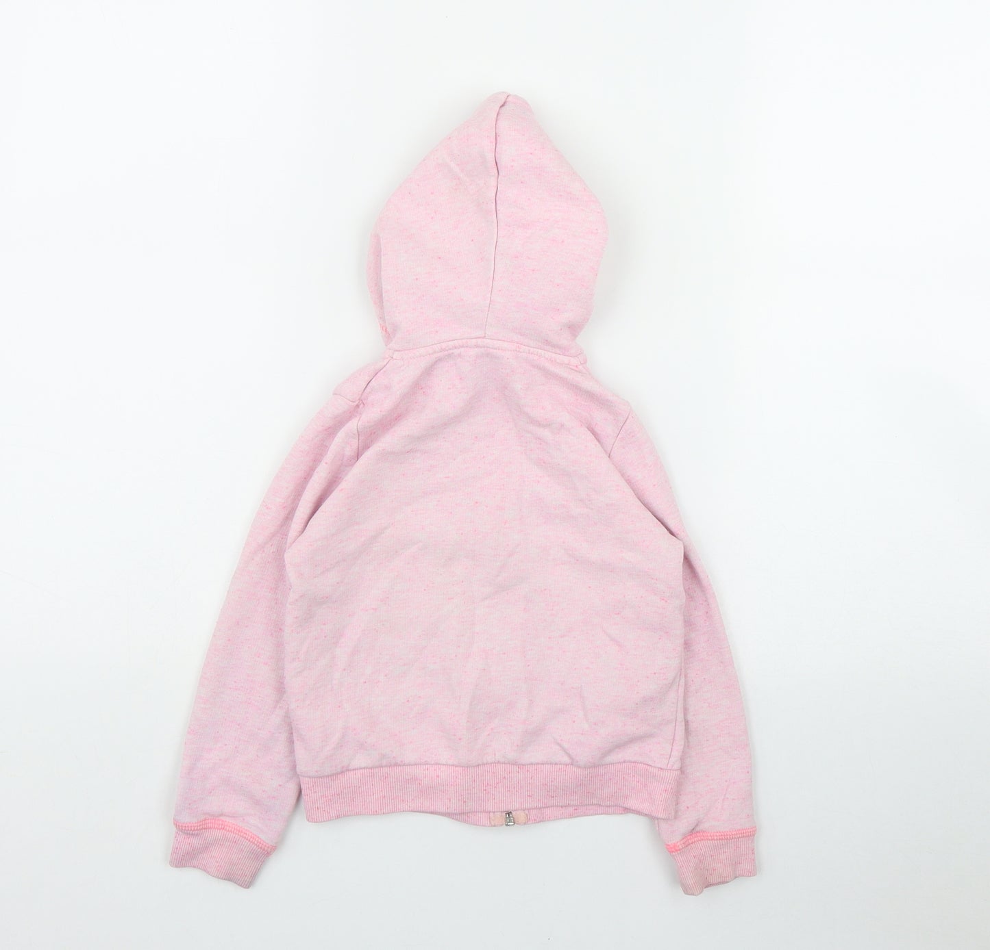 H&M Girls Pink  Cotton Full Zip Hoodie Size 4-5 Years  Zip