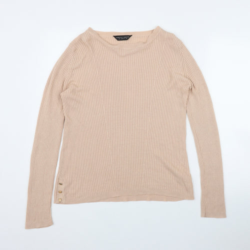 Dorothy Perkins Womens Pink Round Neck  Acrylic Pullover Jumper Size 12