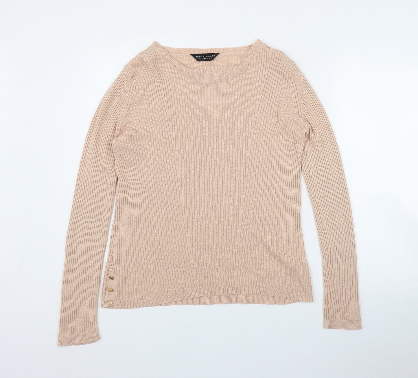 Dorothy Perkins Womens Pink Round Neck  Acrylic Pullover Jumper Size 12