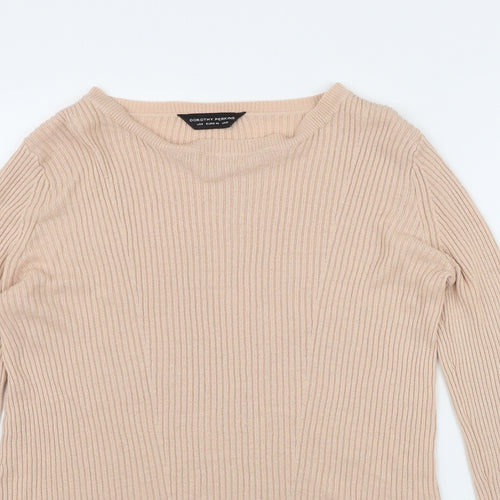 Dorothy Perkins Womens Pink Round Neck  Acrylic Pullover Jumper Size 12