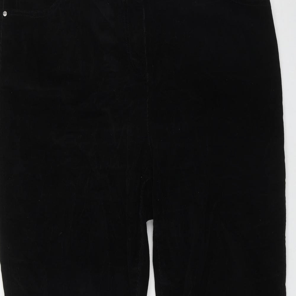 George Womens Black  Cotton Straight Jeans Size 20 L38 in Regular Zip
