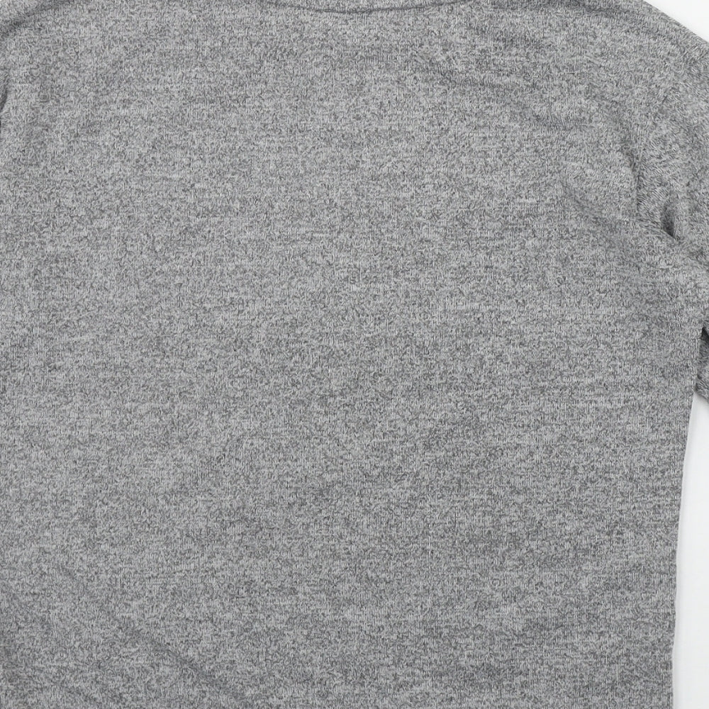 Misspap Womens Grey Round Neck  Polyester Pullover Jumper Size 6