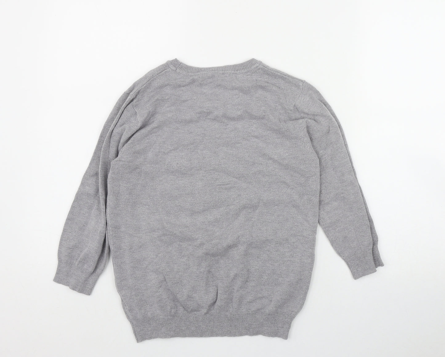 George Womens Grey Round Neck  Viscose Pullover Jumper Size 10   - Flamingo