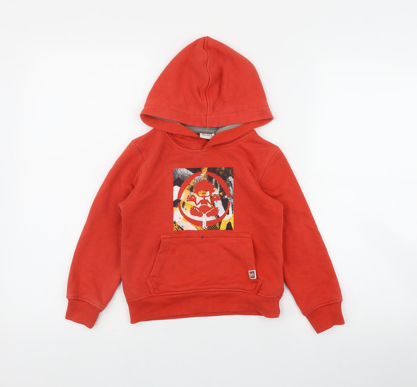 Saltrock Boys Red  Cotton Pullover Hoodie Size 2-3 Years  Pullover