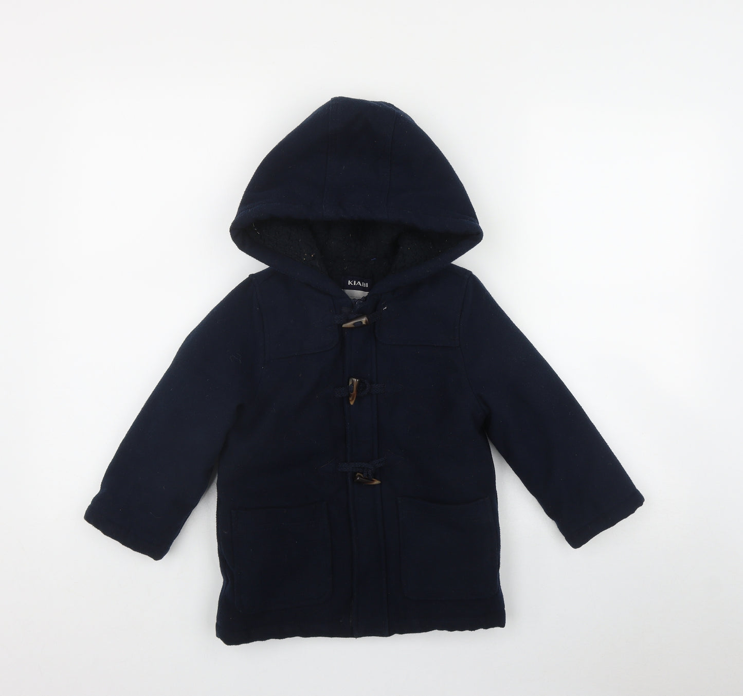 Kiabi Boys Blue   Duffle Coat Coat Size 5 Years  Buckle